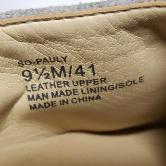 Sole Society So Pauly ballet flat suede sz 9.5 block heel ankle wrap - Picture 3 of 12